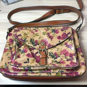 Patricia Nash Purse Antique Rose /Gold Avallino Leather Crossbody Leather Purse